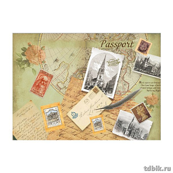 Обложка для паспорта "Письма" ПВХ, экон.13,2*18,6