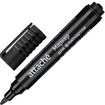 Маркер для флипчарта Attache 2-3мм черный круг.