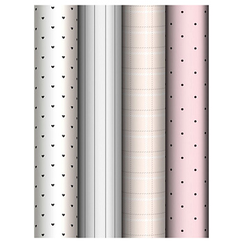 Бумага упаковочная 70*100см  в рулоне (ассорти) "Сharm" MESHU