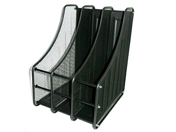 Лоток вертикальный металл. 3-х секцион.(24,5*28*35см) deVente черный