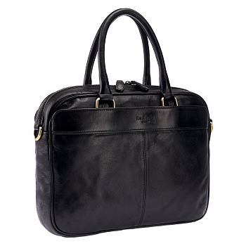 Сумка для документов Dr.Koffer 38*27*6см, нат. кожа, черная