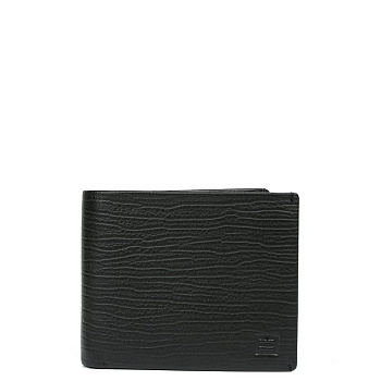 Портмоне FABRETTI мужское, нат. кожа, 12,5*10*2,5 см, черный