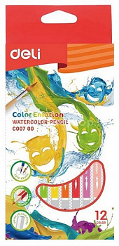 Набор карандашей акварельных 12 цв. Deli Color Emotion