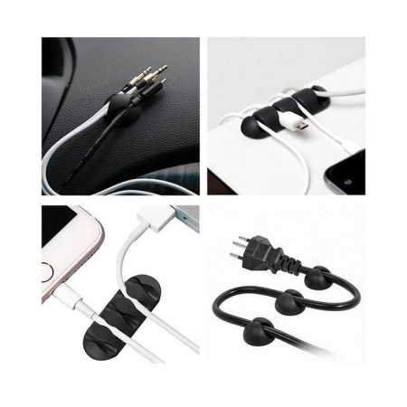 Держатель для проводов Onkron черный 8шт/уп