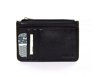 Картхолдер D.Morelli "Black" нат. кожа, черный, 12*9*1 см