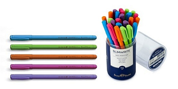 Ручка шариковая BV Slim Write "Special" прорезин. 0,5мм синяя (стерж.134мм, линия 0,3мм)