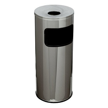 Урна-пепельница для бумаг, металл (30 л.) серый металлик