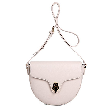 Сумка женская FABRETTI 26х21х6 см, нат. кожа, жемчужный