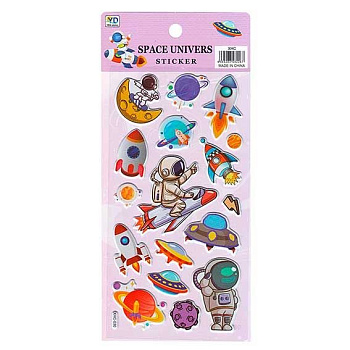 Наклейки  9,5 х 22 см  "Космос 1"