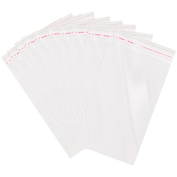 Пакет с клеевым клапаном 10*15/4 см, из БОПП-плёнки, 25 мкм