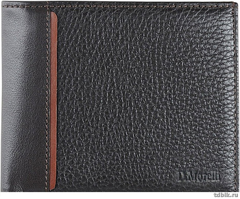 Портмоне D.Morelli мужское "БРУНО" нат.кожа, цвет коричневый
