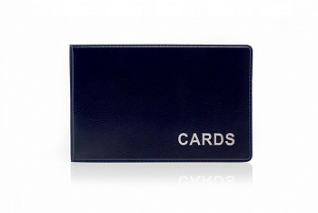 Визитница на 24 визитки Faetano, иск.кожа, синяя