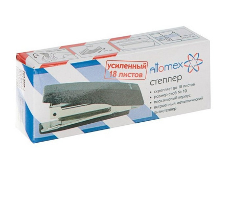 Степлер № 10 до 18л Attomex, черный с антистеплером