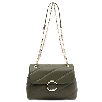 Сумка женская FABRETTI 27х19х10 см, нат. кожа, табачный