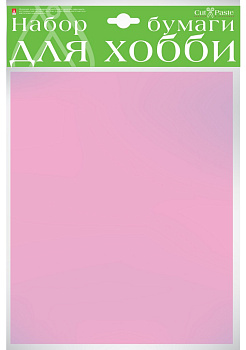 Набор цв. бумаги для хобби А4 10 листов, цвет розовый
