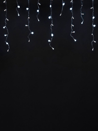 Гирлянда уличная Бахрома  4*0,7м, 108 холодных ламп, 8 реж, прозрачный провод