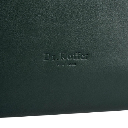Сумка женская Dr.Koffer 28х20х12см см, нат.кожа зеленая