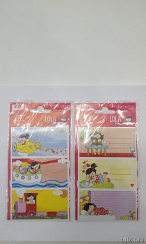 Наклейка для подписи тетрадей серия "Лола Мола" 3 л/уп, Apli