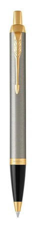Набор подарочный Parker "IM Brushed Metal GT" (ручка шарик. 1мм и ручка-роллер 1мм, корп. серебро)