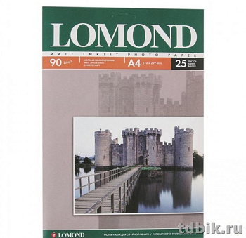 Фотобумага Lomond А4 90г, 100 л/уп. матовая, одностор.