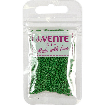 Бисер круглый d=2 мм., 10гр/уп., цв. зеленый deVENTE "Opaque"