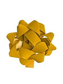 Бант Звезда 12см золотой (бархат)