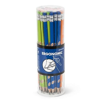 Карандаш ч/г с выемками HB трехгранный schoolФОРМАТ "ERGONOMIC" с ластиком