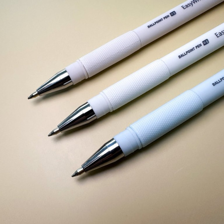 Ручка шариковая BV Easy Write "Milky" резин.упор 0,5мм синяя