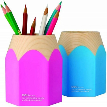 Подставка для ручек Deli, ассорти пластик
