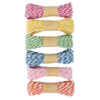 Шпагат бумажный 1,5мм*10м, двухцветный, цв. ассорти Darvish