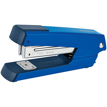Степлер 24/6 до 30л металлический, Berlingo "Power TX" синий с антистеплером