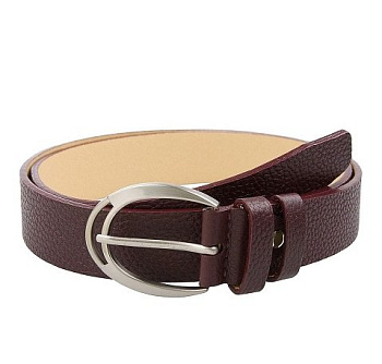 Ремень Alliance нат. кожа,  ширина 35мм, вишня