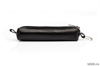 Футляр для ключей  D.Morelli "Black" из нат.кожи, на молнии