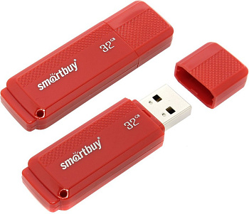 Флеш-диск 32Gb Smart Buy "Dock" USB 2.0 Flash Drive, красный