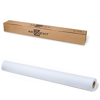 Ролик для плоттера 610*45м*50,8мм, 90 г/м2 InkJet AKZENT