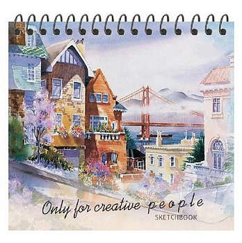 Скетчбук 105*140 мм, 80л. на спирали "Весенняя Улица"