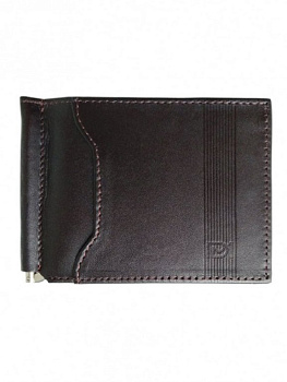 Зажим для денег D.Morelli "Данте" нат.кожа, коричневый