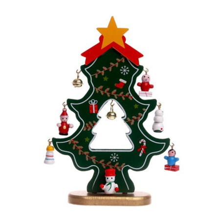 Сувенир новогодний "Ёлка" 13х18 см ассорти, дерево/металл
