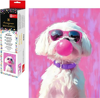 Алмазная мозаика 20*25см "Бабл пес" Феникс+