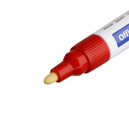 Маркер-краска лаковый  4мм OfficeSpace красный (нитро-основа, мет.корпус)