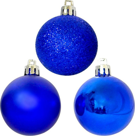 Набор шаров  цвет синий  60 мм 3 шт