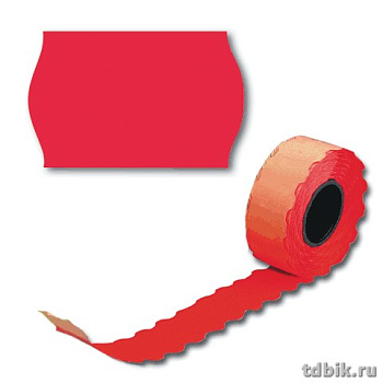 Лента для э/пистолетов цвет красный 26*16 волна (1000 эт)