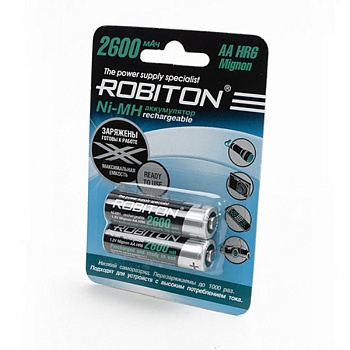 Аккумулятор R06 AA ROBITON 2600мАч BL2