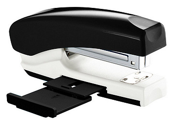 Степлер 24/6 до 20л KW-trio, экономия усилий, антистепленр, с подставкой под телеф. черный