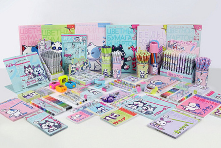Блокнот А7  40л.,  68*101 мм, на гребне Альт "KAWAII ANIMALS" 4 вида