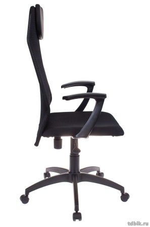 Кресло руководителя Бюрократ KB-8/BLACK  (сетка ткань, цв. черный )