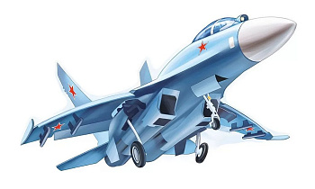 Плакат оформительский  военный А3 "Самолёт"