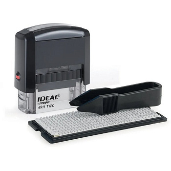 Штамп самонаборный  3 стр 38х14 мм 1 касса IDEAL Trodat, корпус черный