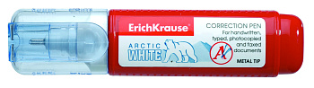 Корректирующая ручка метал. узел 12 мл., Erich Krause Arctic white