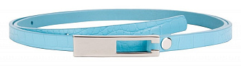 Ремень Alliance нат. кожа,  ширина 10мм, голубой